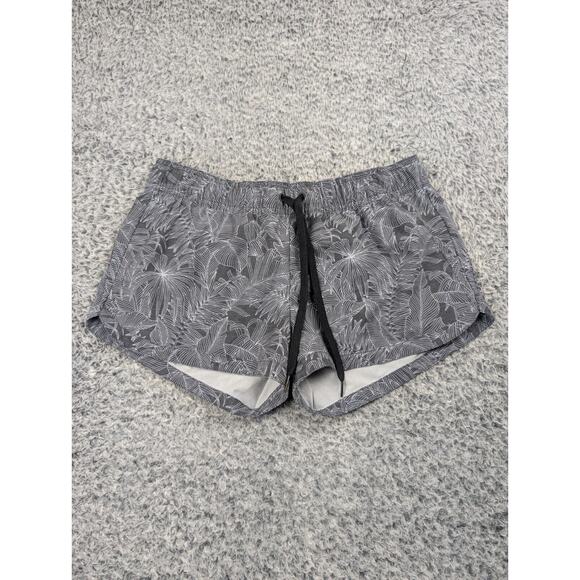 Prana Shorts Women Extra Small Gray Athleisure Floral Running Gym Training Yoga - Picture 1 of 7